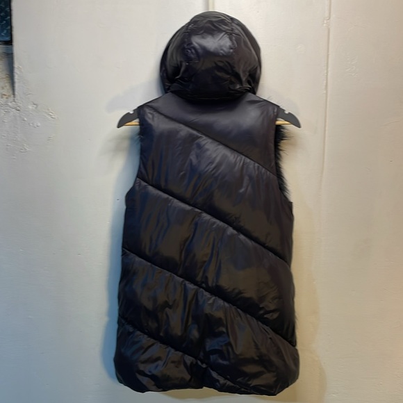 DKNY New Condition Puffer Vest Fur Front Full Collar Beautiful -XS-#0041 - Picture 4 of 11